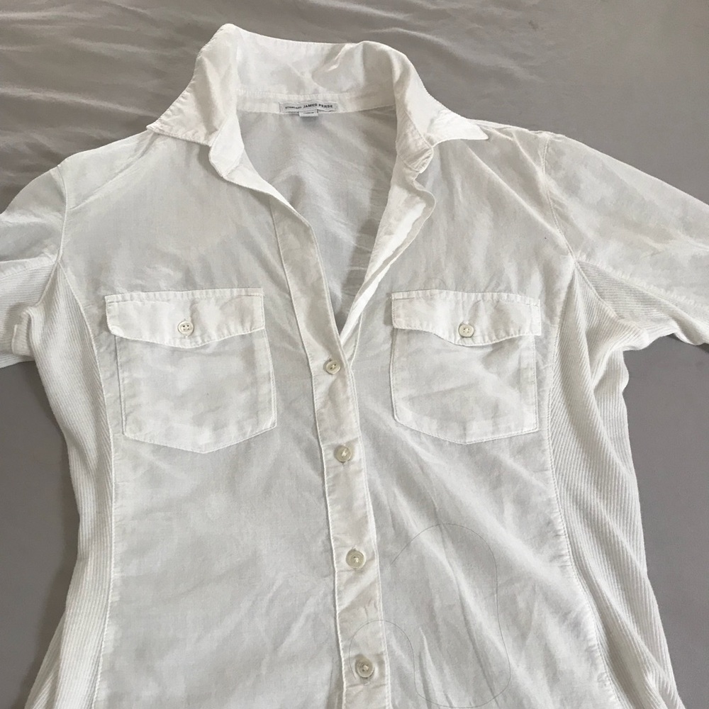 James Perse white standard shirt